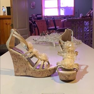 Floral Cork Wedges